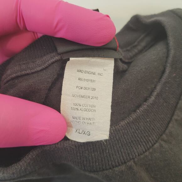 Y2K 2010 Benjamin Franklin T-Shirt Mens M (Tagged XL) Boxy Cropped Fit - Picture 7 of 7